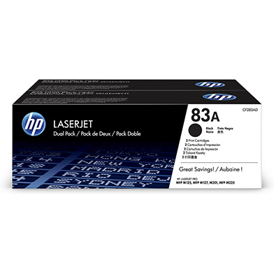 HP CF283AD 83A Black Toner Dual Pack (2 x 1,500 Pages)